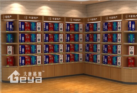 超市鋼木貨架-南京牛首山土特產(chǎn)