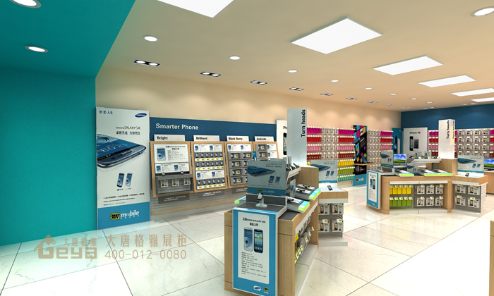 Mobile100平方店電腦手機(jī)展柜 Mobile100平方店電腦手機(jī)展柜