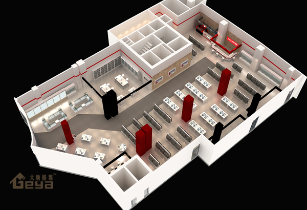 產(chǎn)品展示-南京展柜廠-安徽合肥宏圖三胞手機電腦展柜