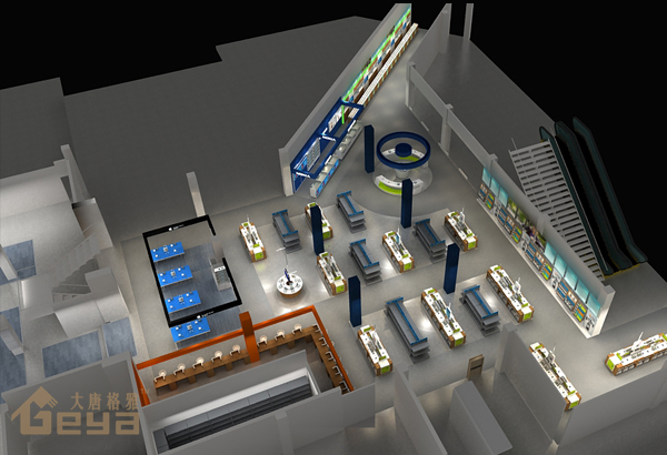 南京展柜制作-南京新街口五星手機(jī)電腦展柜-南京大唐格雅展柜