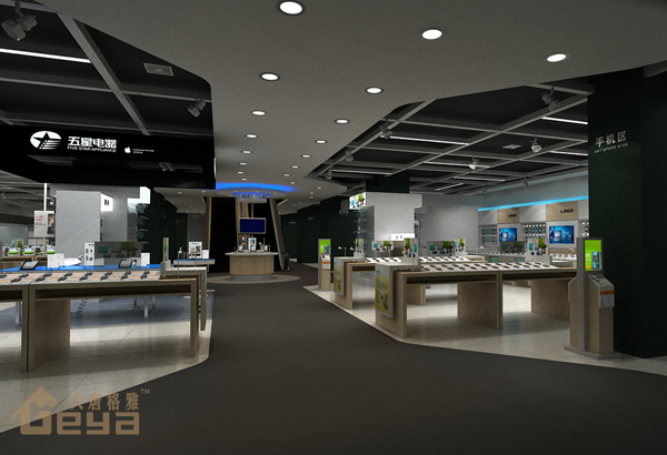 南京展柜制作-徐州國(guó)貿(mào)五星手機(jī)電腦展柜-南京大唐格雅展柜