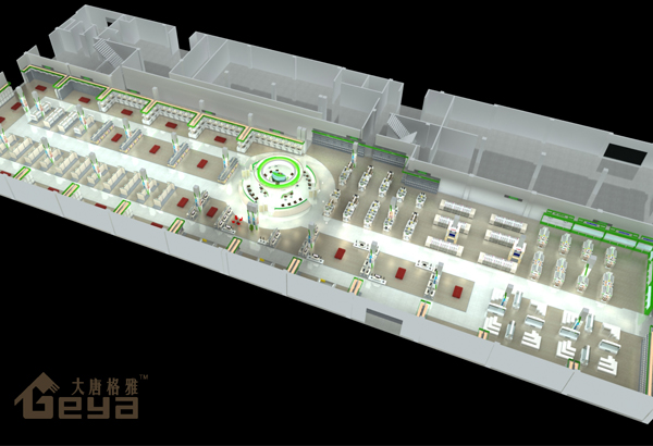 南京展柜制作-無錫家樂福五星手機(jī)電腦展柜-南京大唐格雅展柜