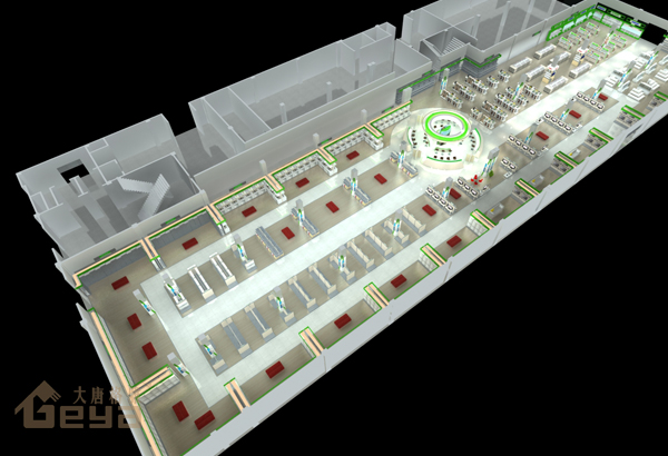 南京展柜制作-無錫家樂福五星手機(jī)電腦展柜-南京大唐格雅展柜
