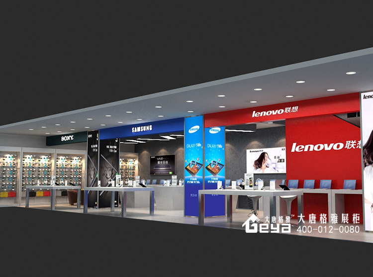 手機(jī)展柜,電腦展柜,手機(jī)展柜制作廠家,電腦展柜制作,聯(lián)想電腦展柜