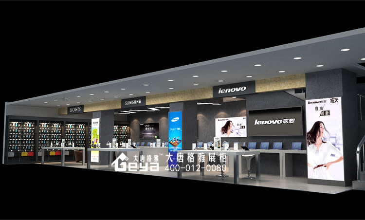 手機(jī)展柜,電腦展柜,手機(jī)展柜制作廠家,電腦展柜制作,聯(lián)想電腦展柜