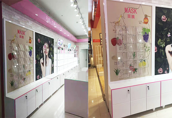 化妝品展柜,化妝品展示柜,化妝品柜臺(tái),化妝品柜