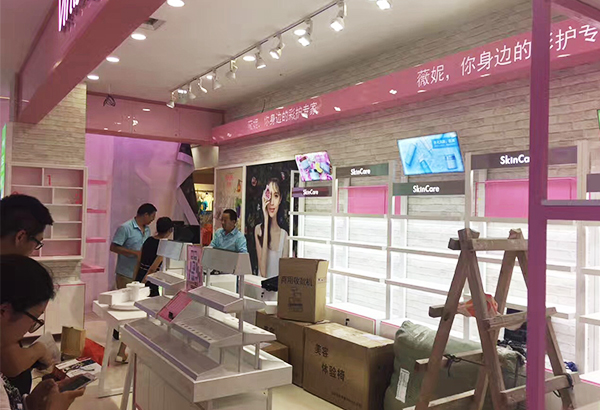 化妝品展柜,化妝品展示柜,化妝品柜臺(tái),化妝品柜